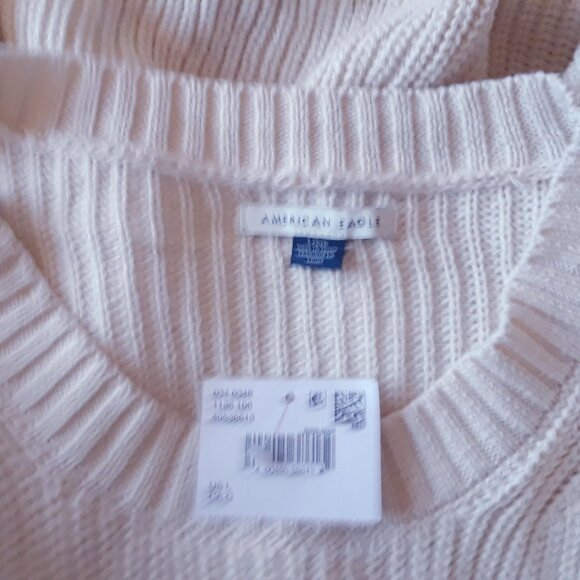 NWT American Eagle 100% Cotton Oversized Knit Sweater L - Picture 6 of 8